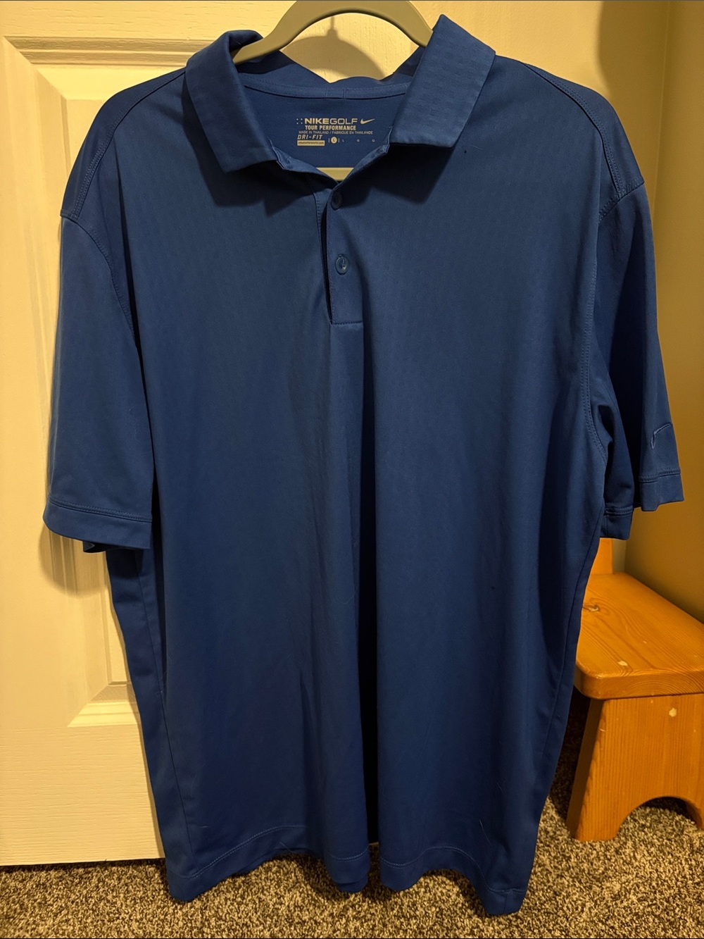 Nike Men's Navy Blue Dri-FIT Polo
